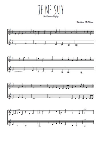 Guillaume Dufay - Je ne suy