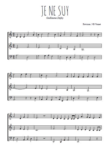Guillaume Dufay - Je ne suy