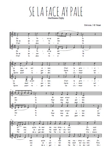 Guillaume Dufay - Se la face ay pale
