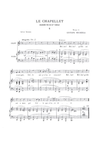 Le chapelet Partition gratuite