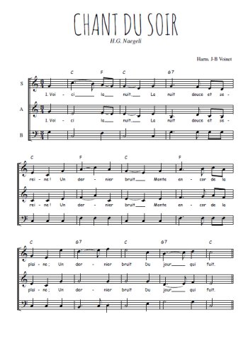 H.G. Naegeli - Chant du soir