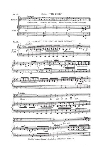 Acis et Galatea, Heart the seat of soft delight Partition gratuite