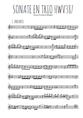 Sonate en trio Hwv387, 1. Andante Partition gratuite