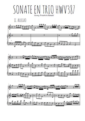 Téléchargez l'arrangement de la partition de handel-sonate-en-trio-hwn387-2-allegro en PDF pour Mélodie et piano
