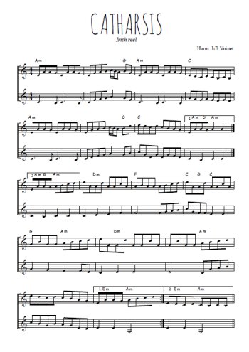Téléchargez l'arrangement de la partition de Catharsis en PDF à deux voix