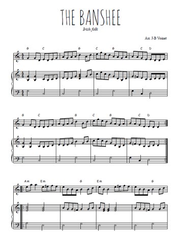 Téléchargez l'arrangement de la partition de irlande-the-banshee en PDF pour Mélodie et piano