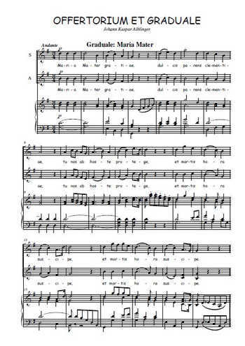 Téléchargez l'arrangement de la partition de Johann-Kaspar-Aiblinger-Offertorium-et-graduale en PDF pour Chant et piano