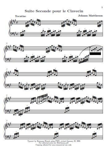 Suite pour clavecin N°2 Partition gratuite