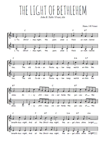John B. Tabb / Franz W. Abt - The light of Bethlehem