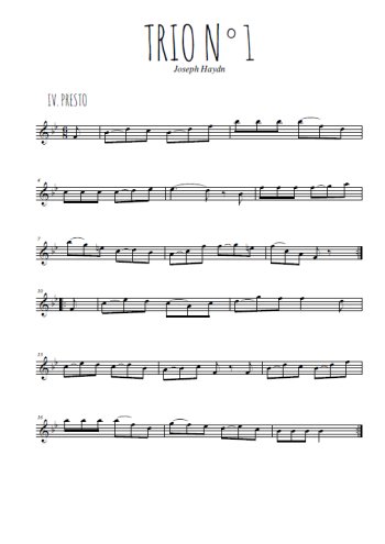 Trio N°1, 4. Presto Partition gratuite