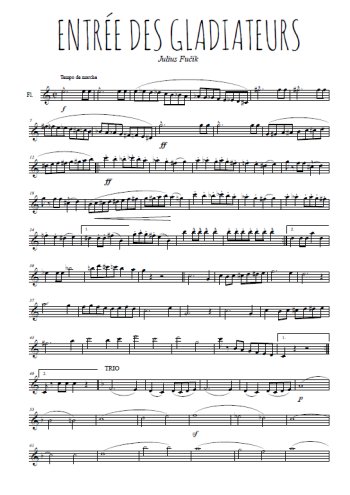 Téléchargez la partition de la musique Musique de cirque, entrée en PDF, pour flûte traversière