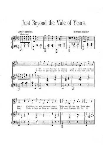 Just beyond the vale of years Partition gratuite