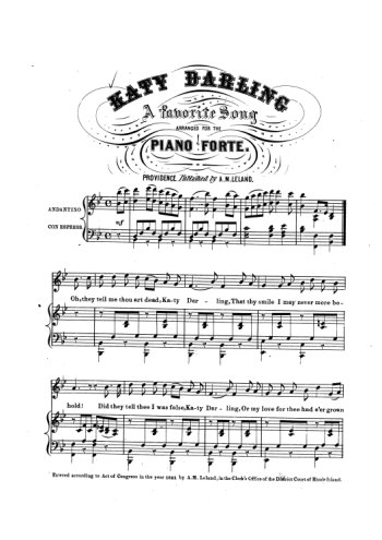 Katy Darling Partition gratuite