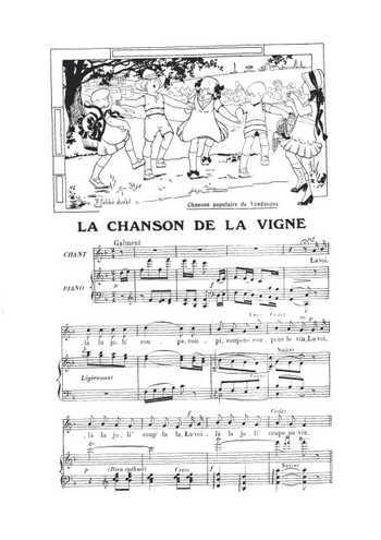 La chanson de la vigne Partition gratuite