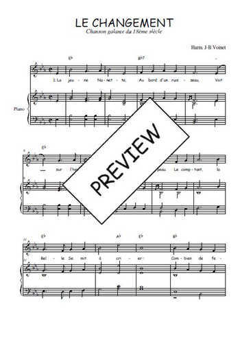 Téléchargez l'arrangement de la partition de le-changement en PDF pour Chant et piano