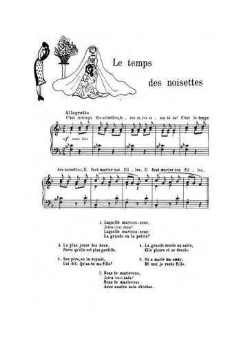 Le chant des noisettes Partition gratuite