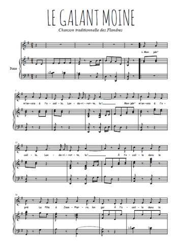 Téléchargez l'arrangement de la partition de le-galant-moine en PDF pour Chant et piano