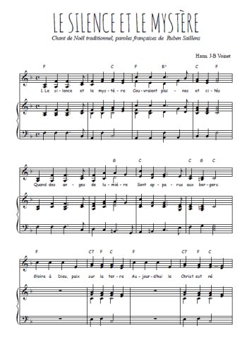 Téléchargez l'arrangement de la partition de Le silence et le mystère en PDF pour deux voix égales et piano