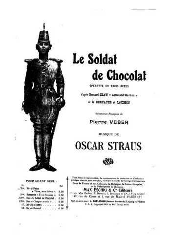 Le soldat en chocolat Partition gratuite