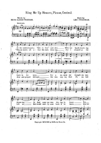 Ring me up heaven please central Partition gratuite