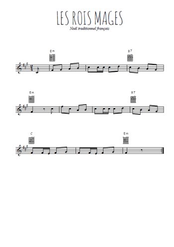 Téléchargez l'arrangement de la partition en Sib de la musique Les rois Mages en PDF