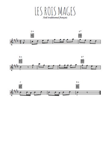 Téléchargez l'arrangement de la partition pour sax en Mib de la musique Les rois Mages en PDF