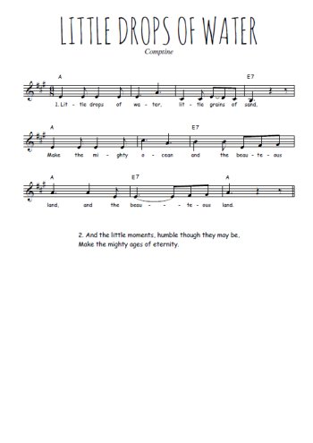 Little drops of water Partition gratuite