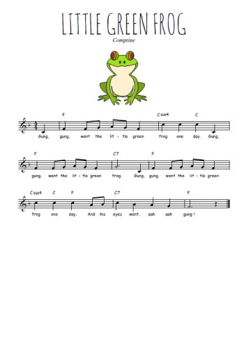 Little green frog Partition gratuite