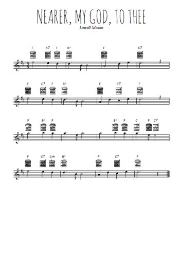 Téléchargez l'arrangement de la partition pour sax en Mib de la musique Nearer my god to thee en PDF