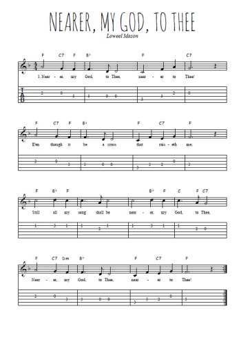Téléchargez la tablature de la musique nearer-my-god-to-thee en PDF