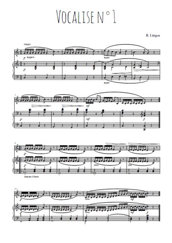 Vocalise N°1 Partition gratuite