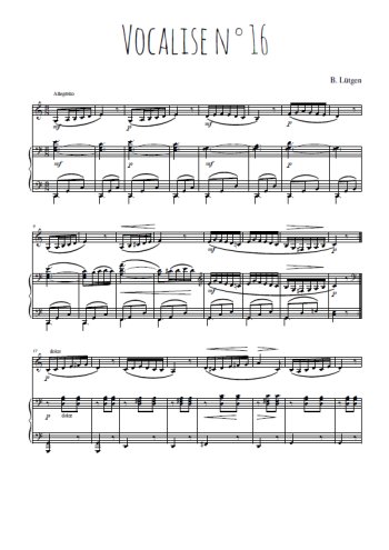 Vocalise N°16 Partition gratuite