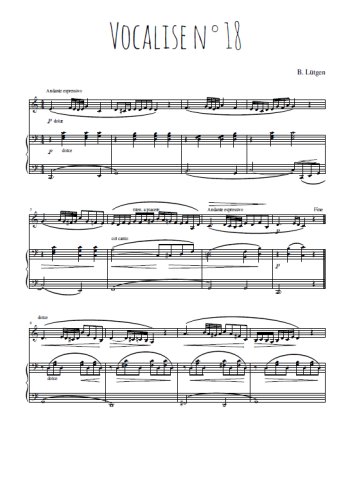 Vocalise N°18 Partition gratuite