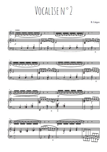 Vocalise N°2 Partition gratuite