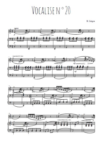 Vocalise N°20 Partition gratuite