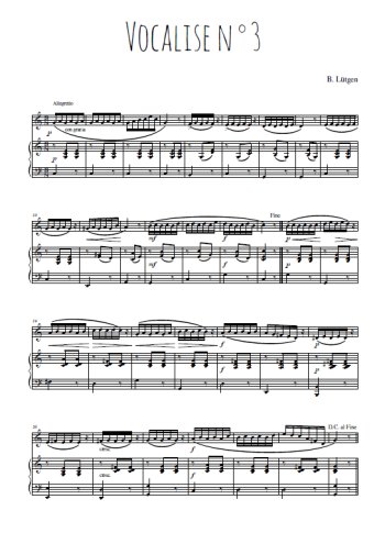 Vocalise N°3 Partition gratuite