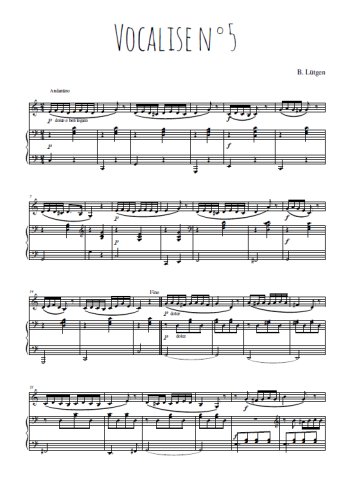 Vocalise N°5 Partition gratuite