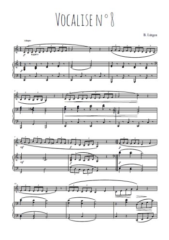 Vocalise N°8 Partition gratuite