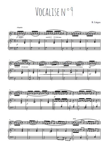 Vocalise N°9 Partition gratuite