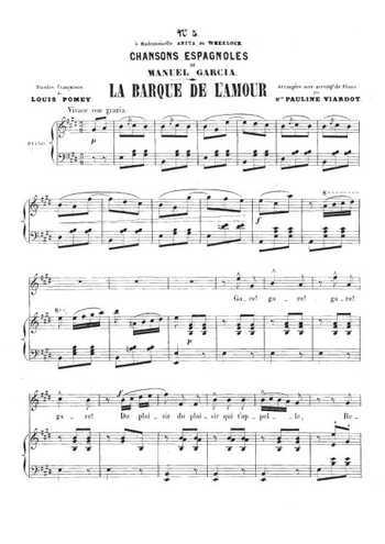 Chansons espagnoles 5. La barque de l-amour Partition gratuite