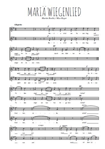 Max Reger - Mariä Wiegenlied