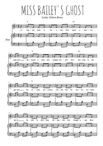 Téléchargez l'arrangement de la partition de miss-bailey-s-ghost en PDF pour Chant et piano