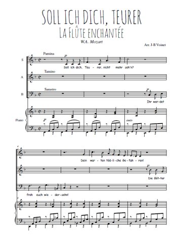 Téléchargez l'arrangement de la partition de Soll ich dich, Teurer en PDF pour trois voix mixtes et piano