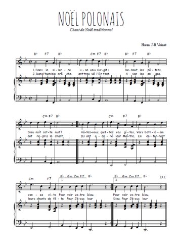 Téléchargez l'arrangement de la partition de noel-polonais en PDF pour Chant et piano