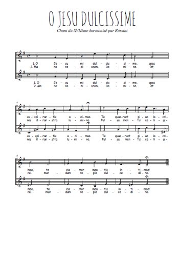 Téléchargez l'arrangement de la partition de O jesu mi dulcissime en PDF à deux voix