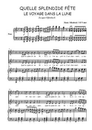 Téléchargez l'arrangement de la partition de Quelle splendide fête en PDF pour deux voix égales et piano
