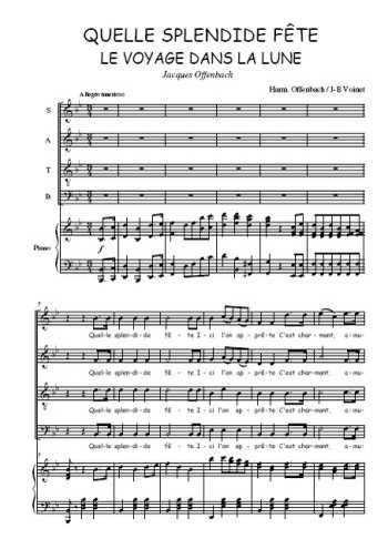 Téléchargez l'arrangement de la partition de Quelle splendide fête en PDF pour 4 voix mixtes et piano