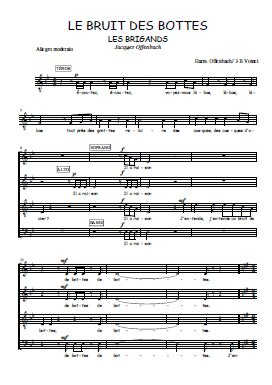 Téléchargez l'arrangement de la partition de Le bruit des bottes en PDF à quatre voix SATB