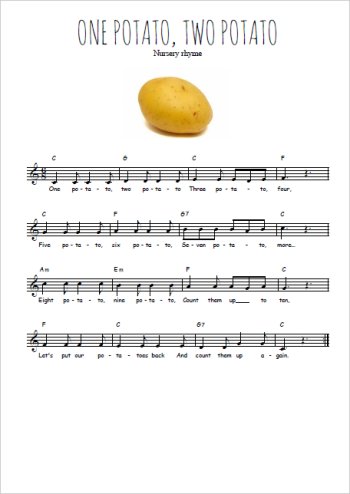 One potato, two potato Partition gratuite