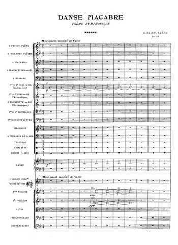 Danse macabre pour orchestre Partition gratuite